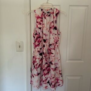 Marbled high neck dress